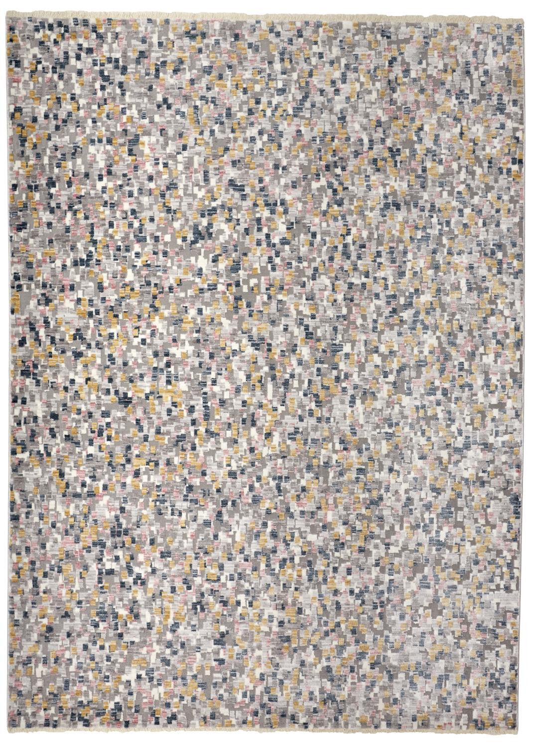 6' Taupe Tan And Orange Round Abstract Stain Resistant Area Rug