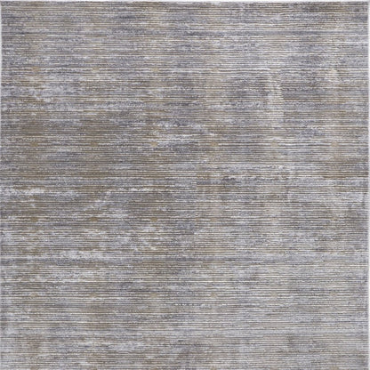 4' X 6' Taupe Silver And Tan Abstract Power Loom Area Rug