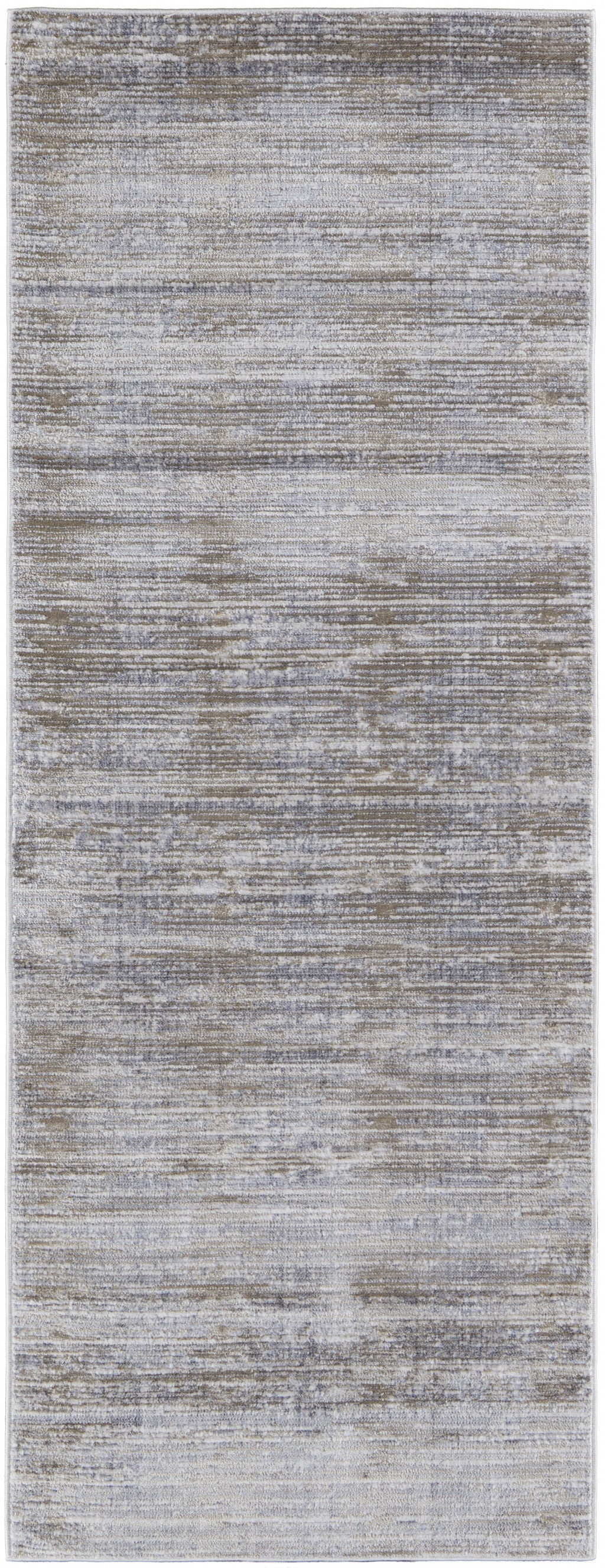 4' X 6' Taupe Silver And Tan Abstract Power Loom Area Rug