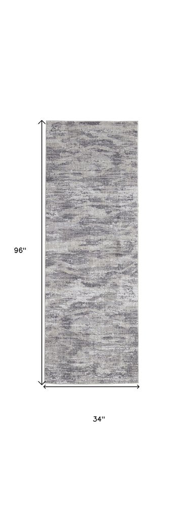 5' X 8' Tan And Gray Abstract Distressed Area Rug