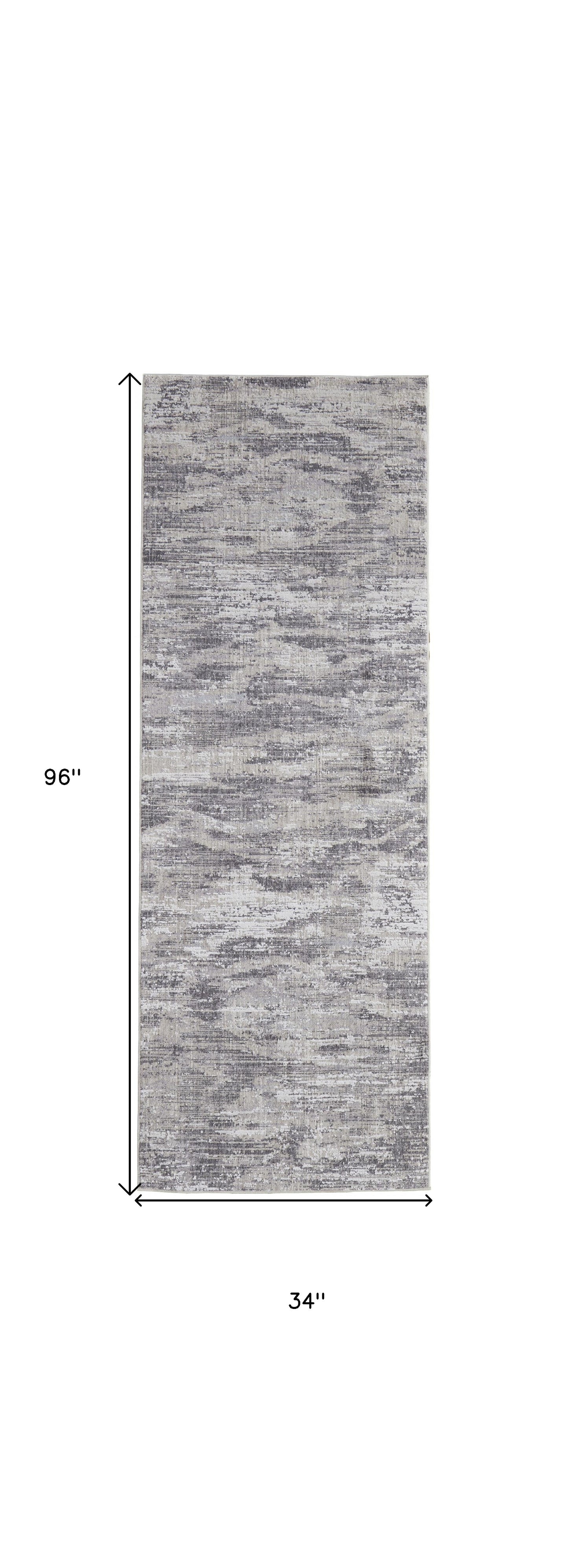 8' X 10' Taupe Tan And Orange Abstract Power Loom Distressed Stain Resistant Area Rug