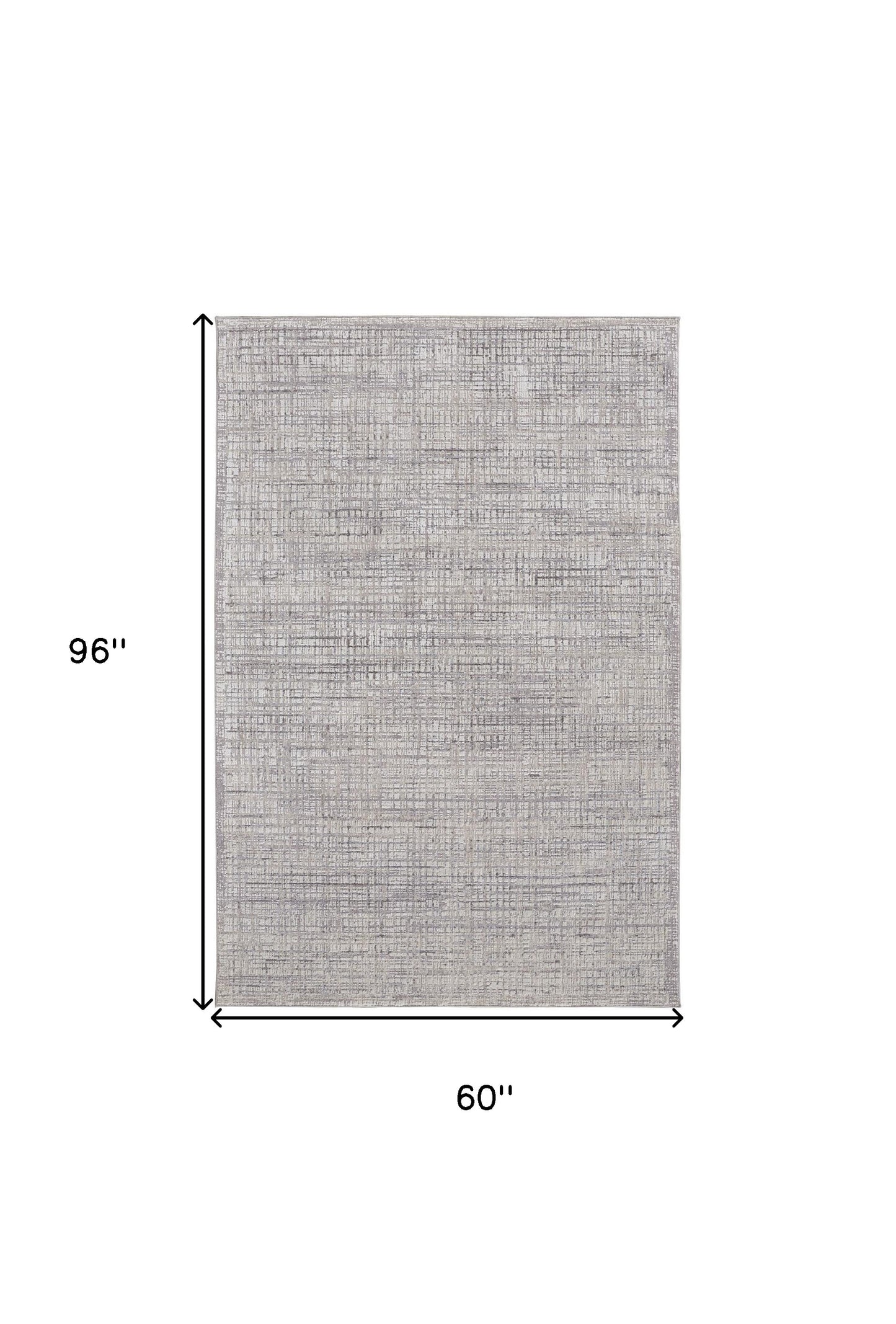 10' X 13' Taupe And Ivory Plaid Power Loom Distressed Stain Resistant Area Rug