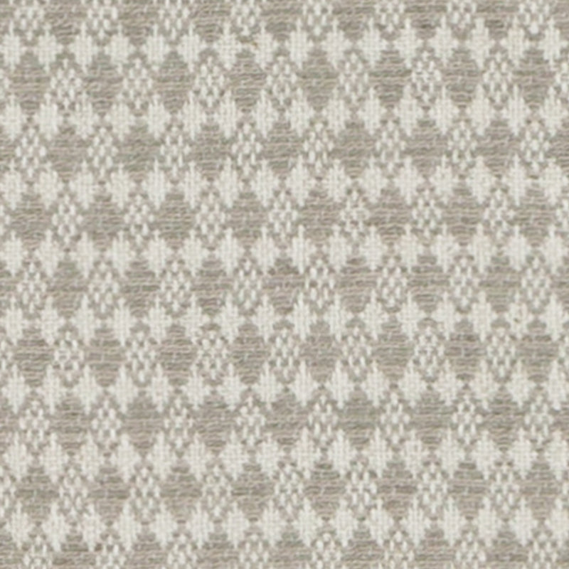 Beige and cream diamond lattice woven fabric; textured upholstery material for curtains or sofa.