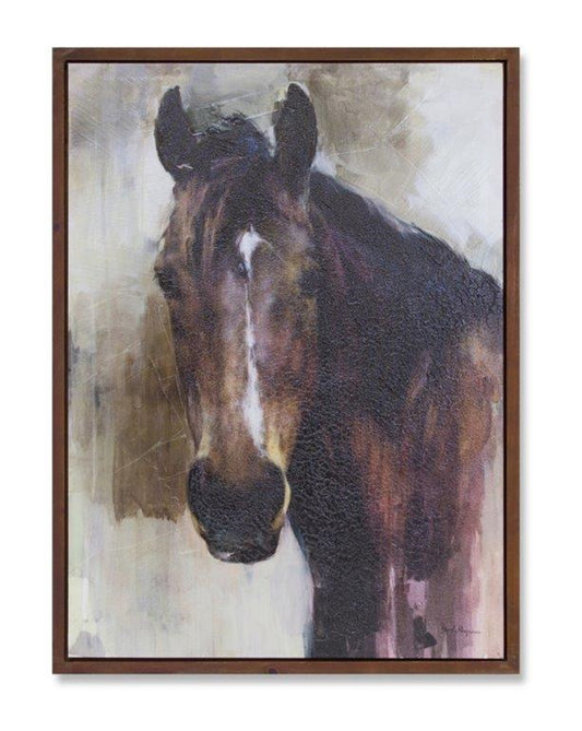 Brown Fabric Horse Wall Decor