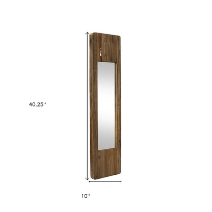 40" Brown Wood Framed Accent Mirror
