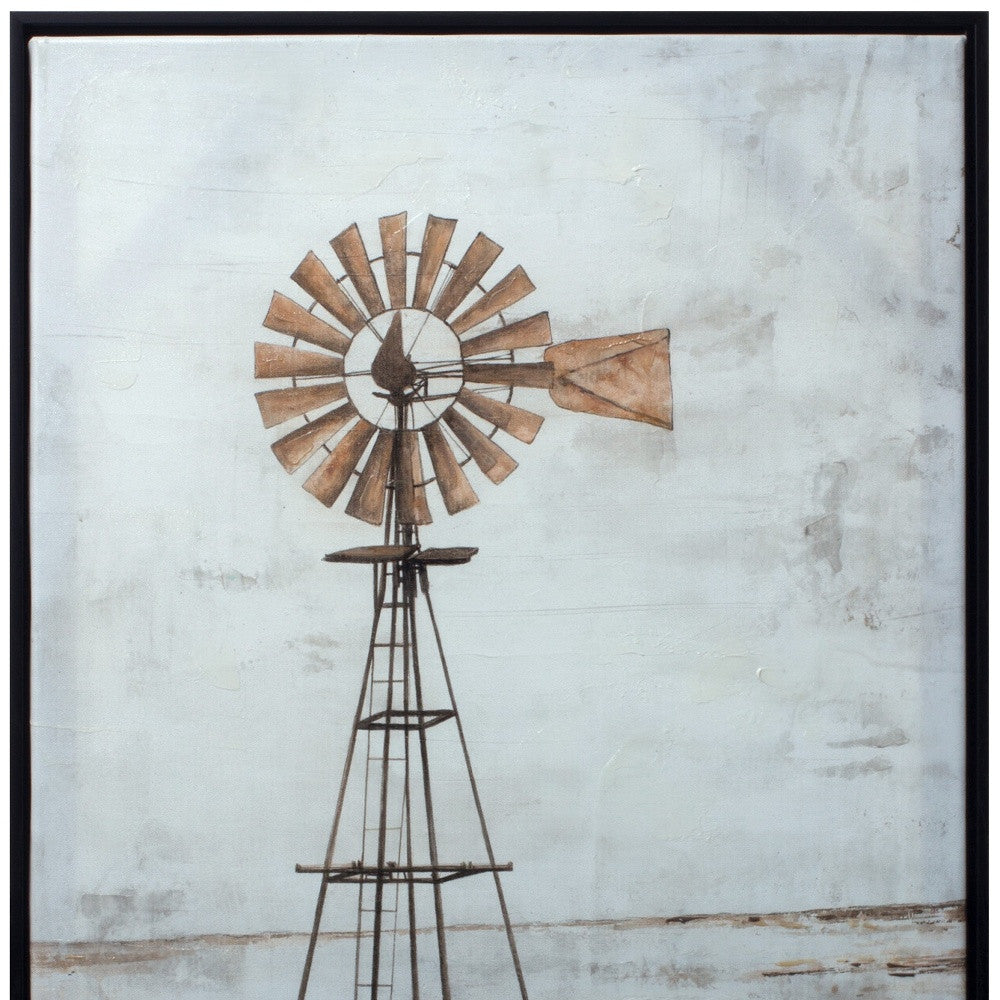 Brown Fabric Windmill Wall Decor