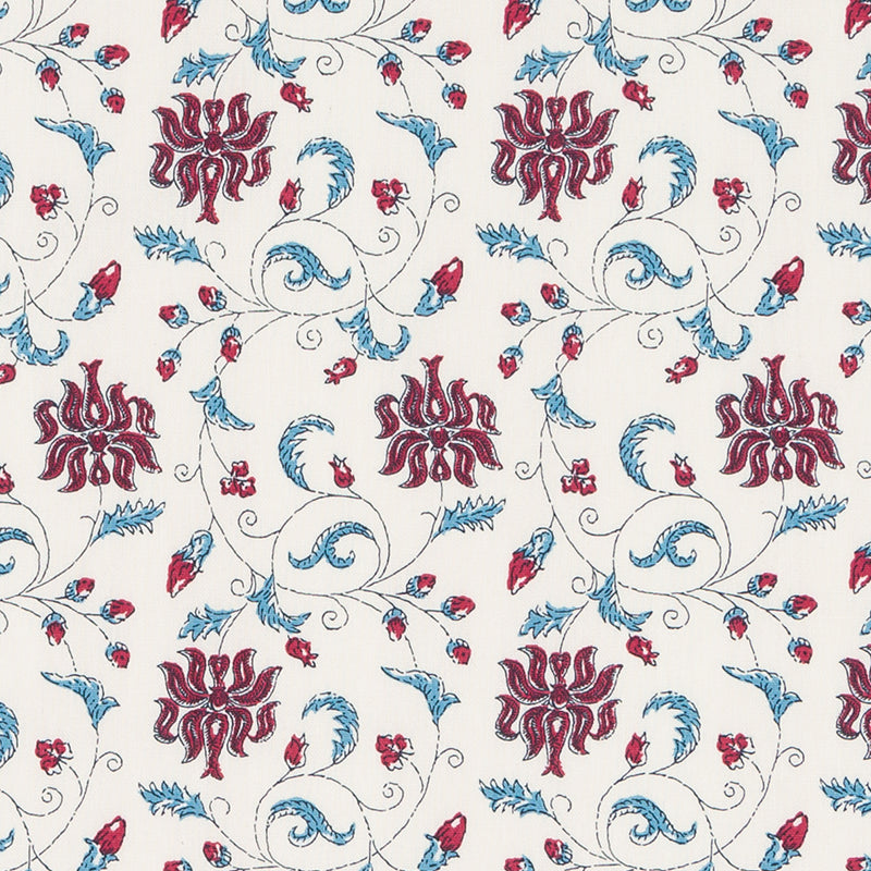 Duralee De42665 | 73-Red/Blue  Print     - 516400