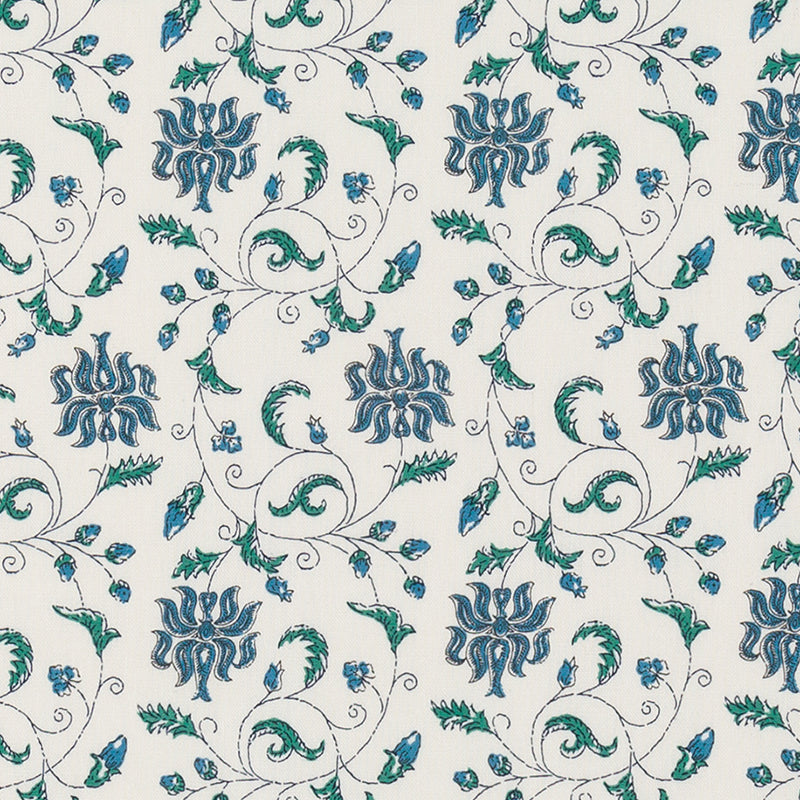 Duralee De42665 | 72-Blue/Green  Print     - 516402