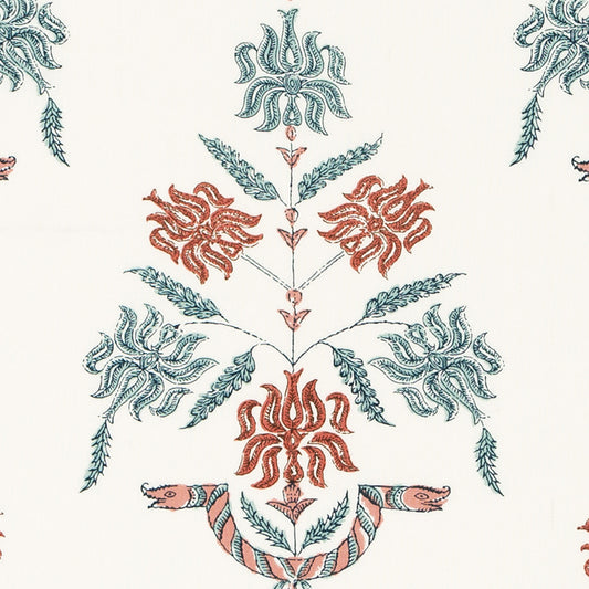 Duralee De42674 | 31-Coral  Print     - 516427