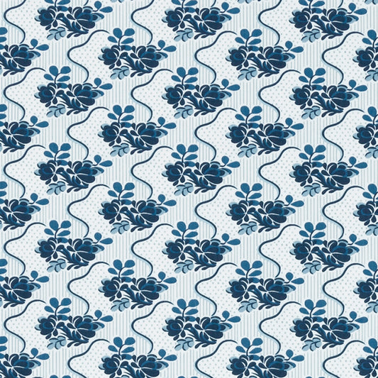 Duralee De42672 | 54-Sapphire  Print     - 516462