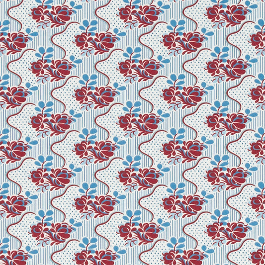 Duralee De42672 | 73-Red/Blue  Print     - 516465