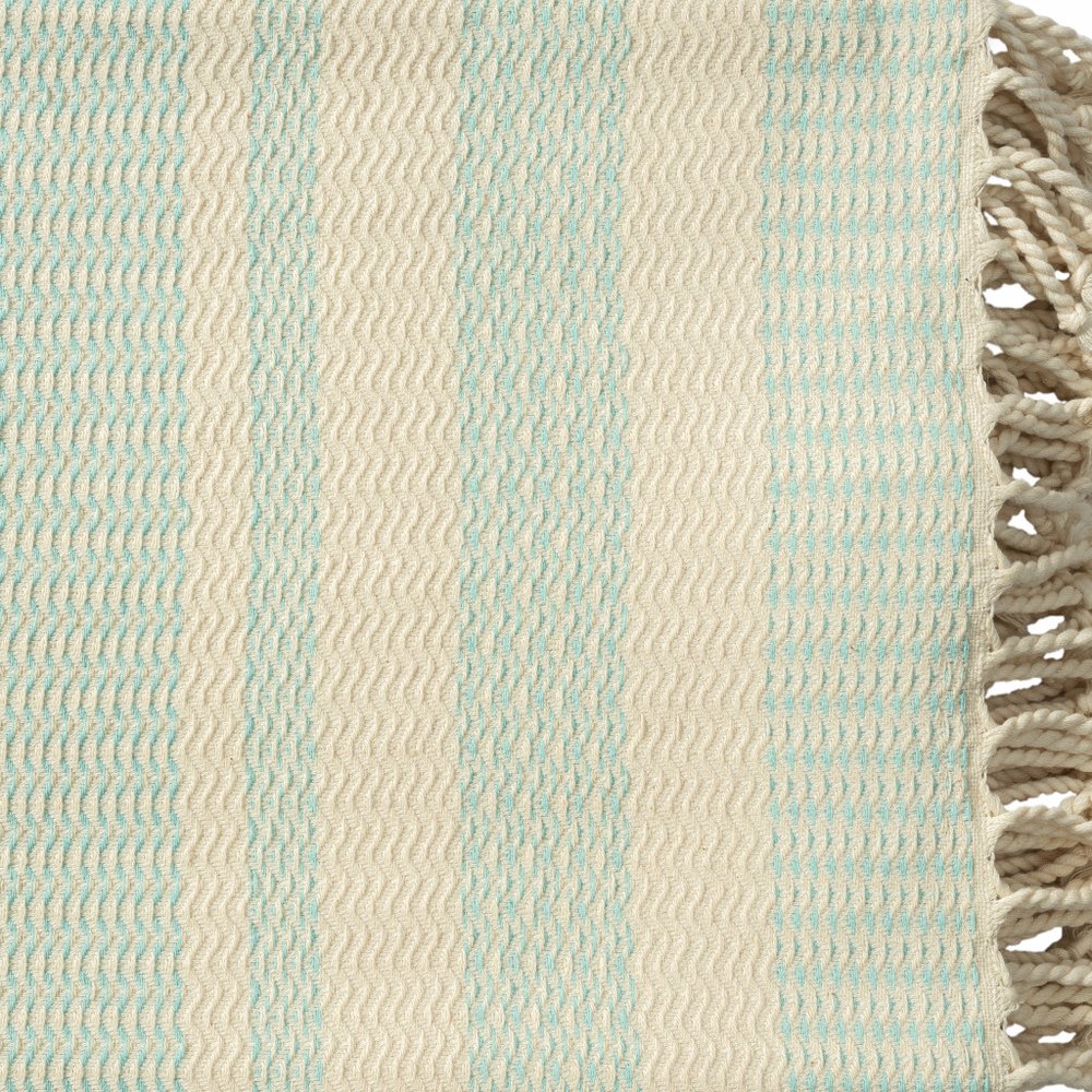 50" X 60" Orange Woven Cotton Striped Throw Blanket with Fringe