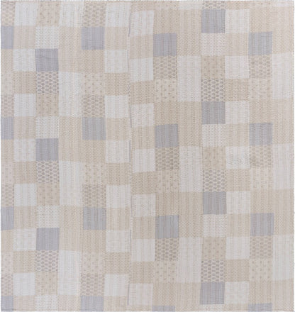 Pink Knitted Cotton Geometric Throw