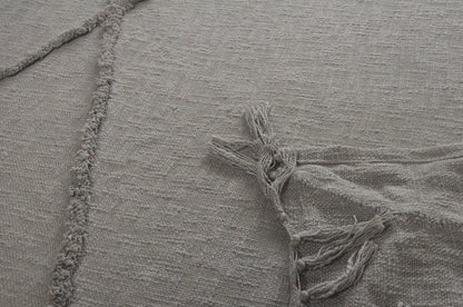 60" X 50" Blue Woven Cotton Throw Blanket with Fringe