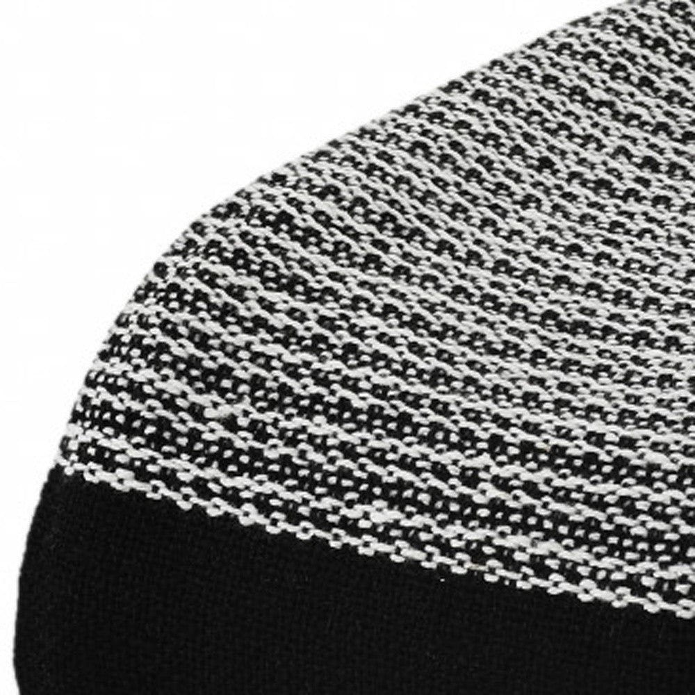 Black and White Woven Cotton Checkered Throw Blanket