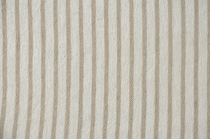 50" X 60" Gray and White Woven Cotton Striped Throw Blanket with Tassels