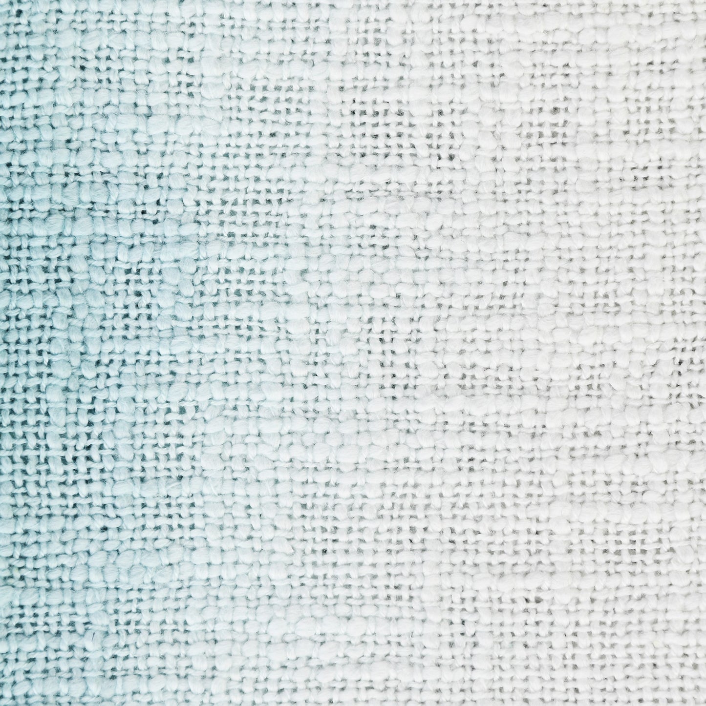 Blue and White Woven Cotton Ombre Throw Blanket
