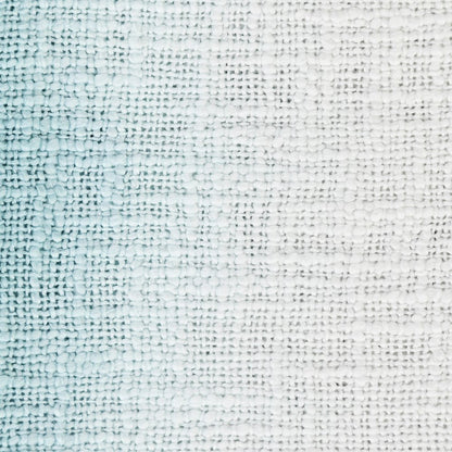 50" X 60" Blue and White Woven Cotton Ombre Throw Blanket with Fringe