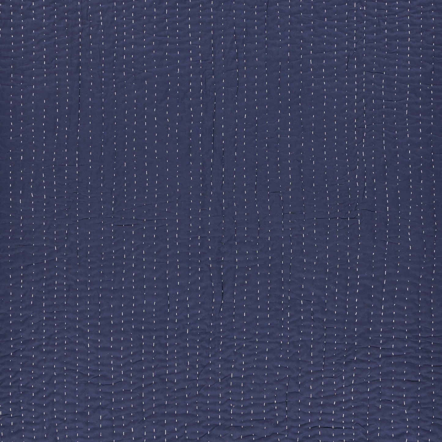 Blue Woven Cotton Solid Color Throw Blanket