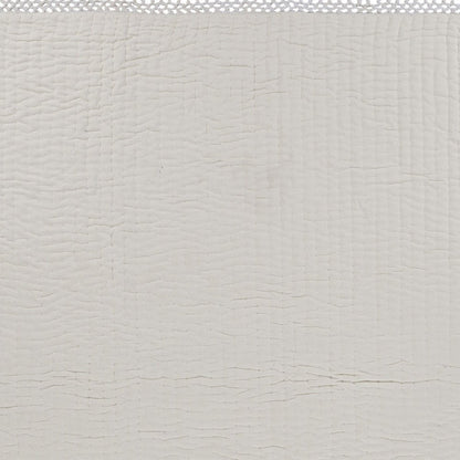 60" X 50" Blue Kantha Cotton Throw Blanket with Embroidery