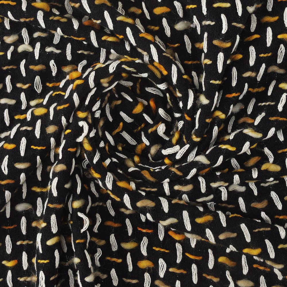 Black and Blue Woven Cotton Geometric Throw Blanket
