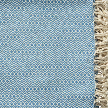 50" X 60" Gray Woven Cotton Geometric Throw Blanket with Fringe