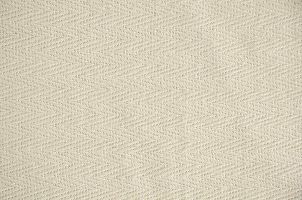 60" X 50" Cream Woven Cotton Chevron Throw Blanket with Tassels