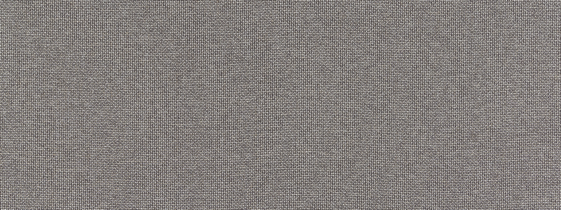Close-up of gray woven upholstery fabric with linen-like weave.