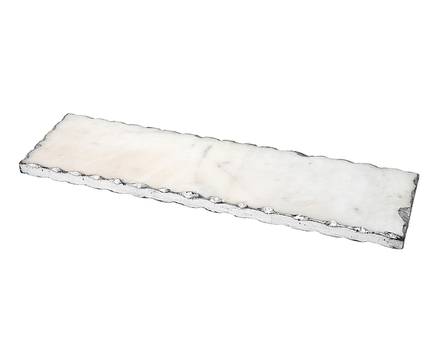 18" White Rectangular Marble Vanity Tray