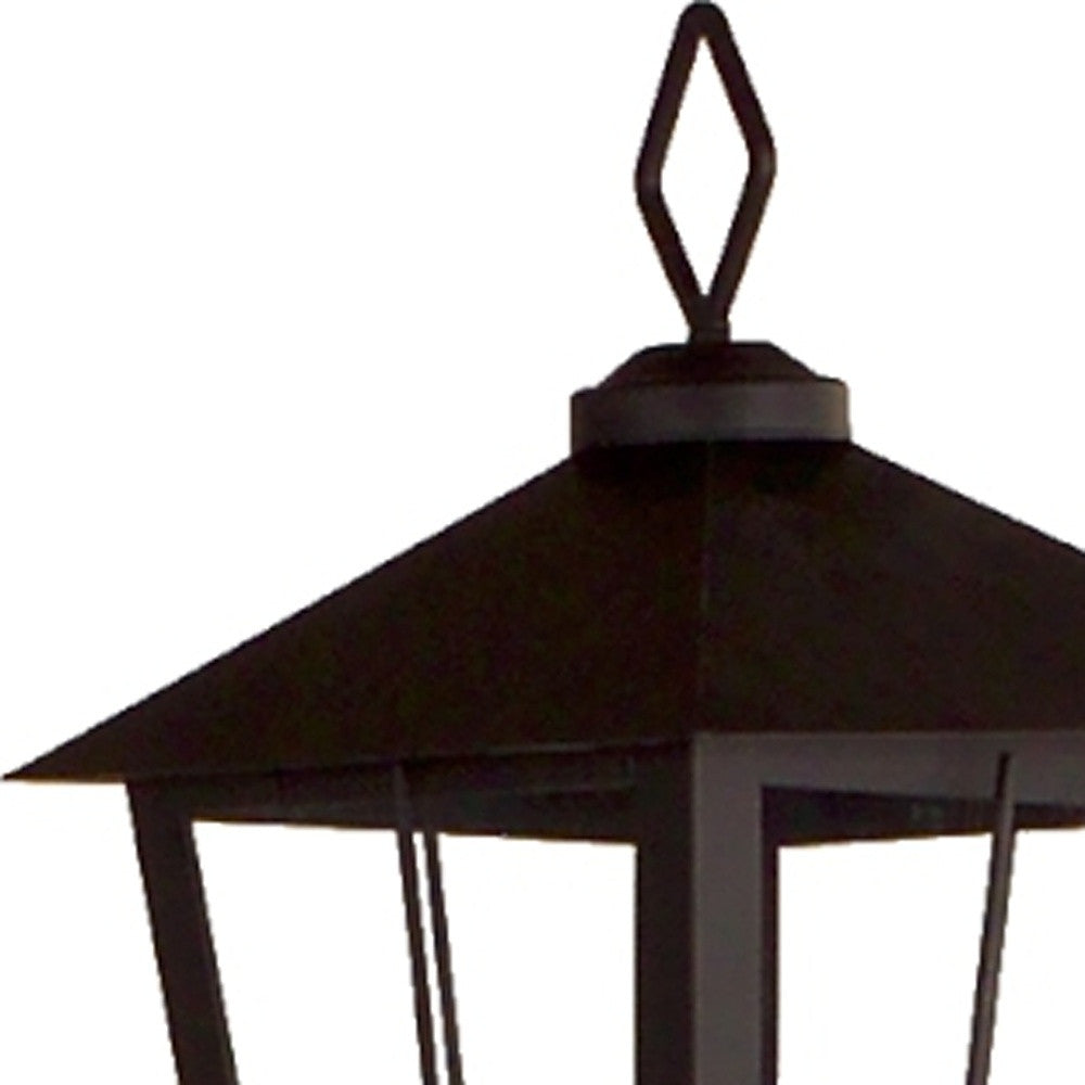 43" Black Flameless Lantern Candle Holder