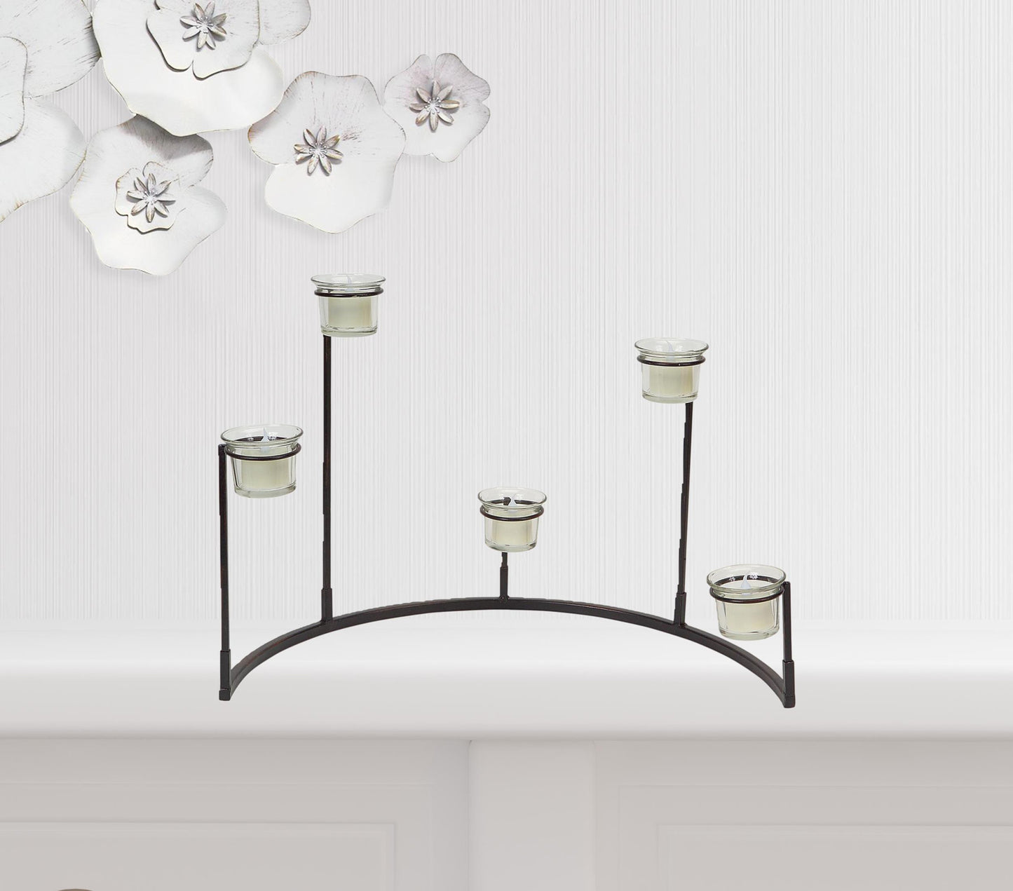 Set Of Four Black Flameless Votive Candle Holder