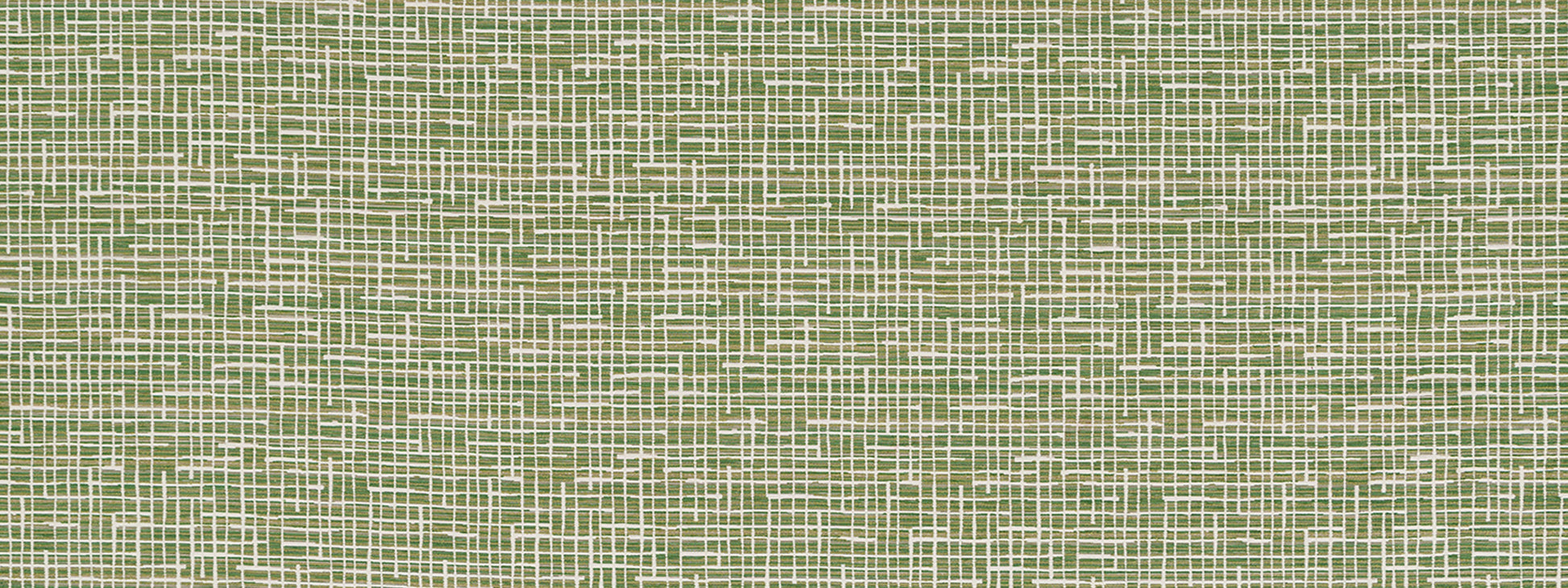 Olive green woven fabric texture with beige grid, tiny check pattern, linen-like material.