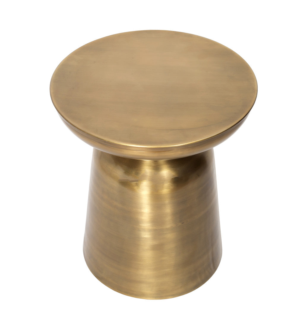 19" Gold Iron Round End Table