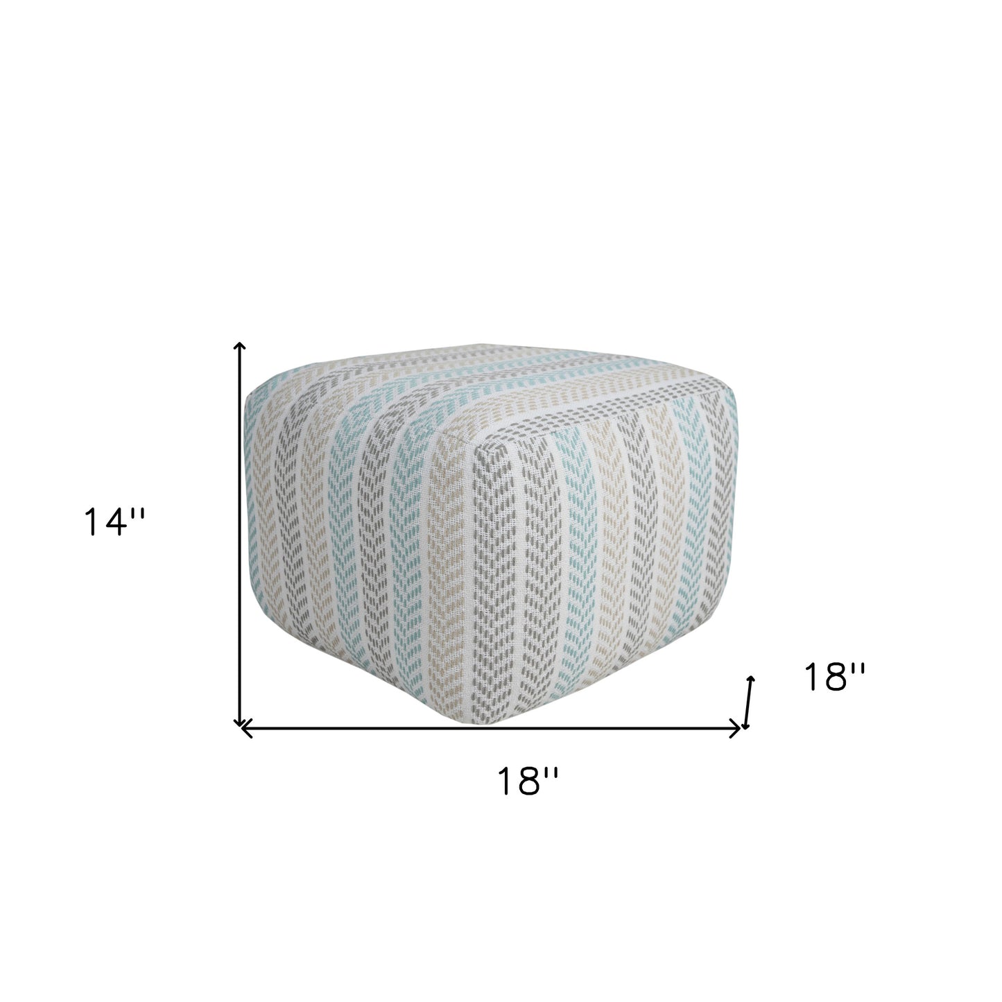 18" Cotton Ottoman