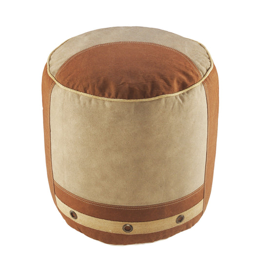 16" Tan 100% Cotton Ottoman