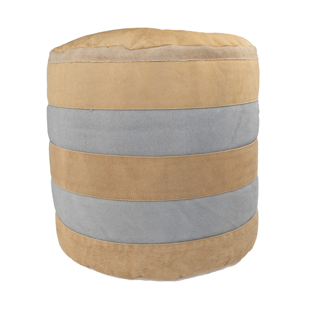 16" Tan 100% Cotton Ottoman