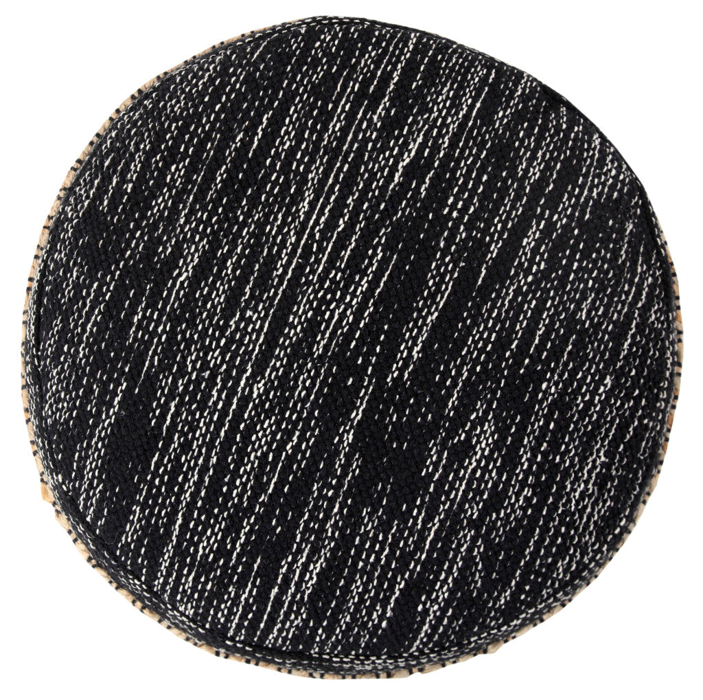 18" x 18" x 14" " Black Pouff