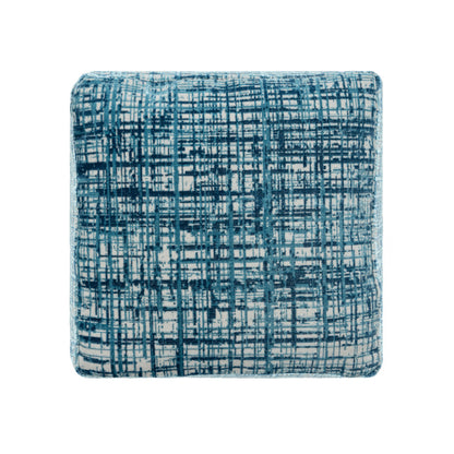 18" Beige Polyester Blend Ottoman