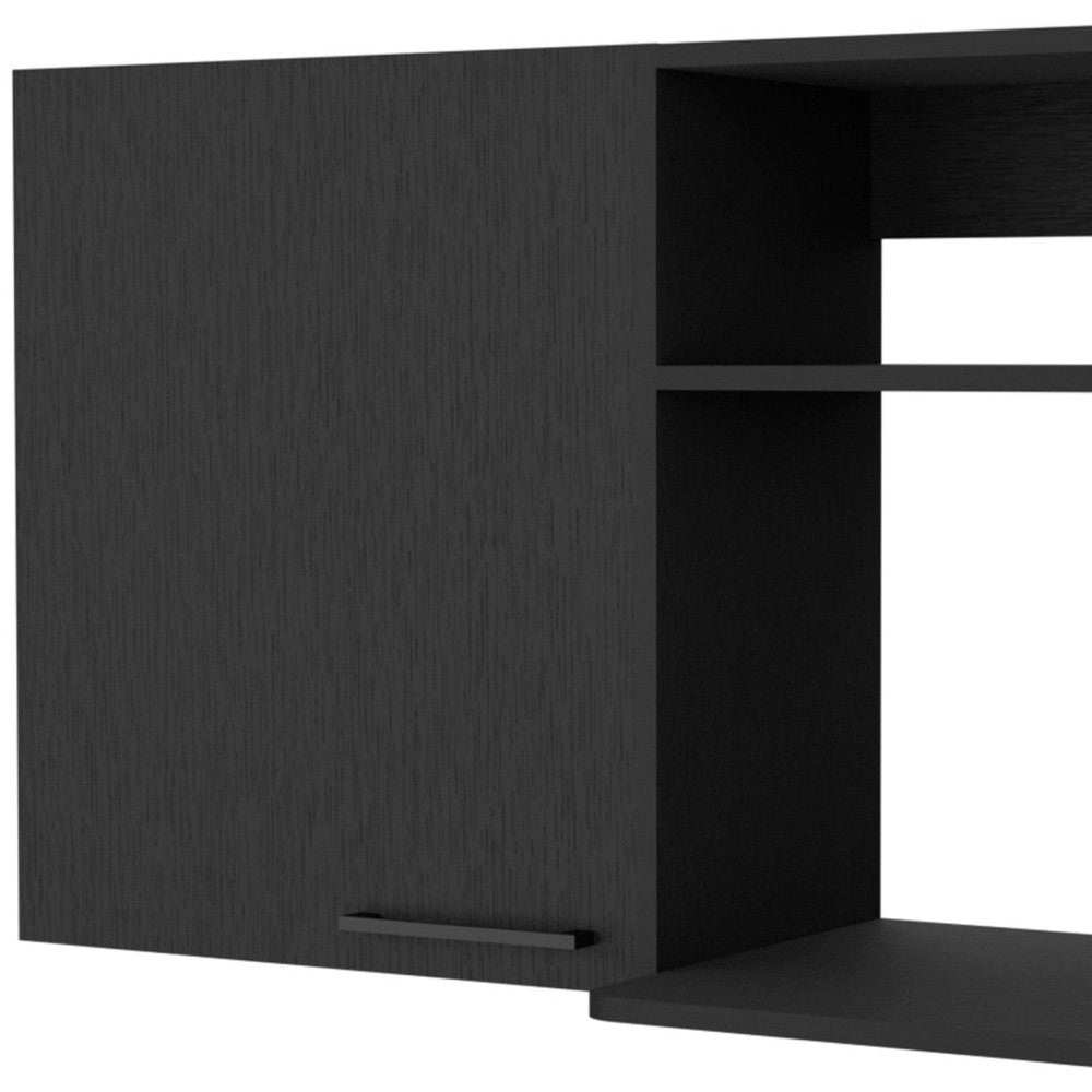 39" Black Accent Cabinet With Two Shelves