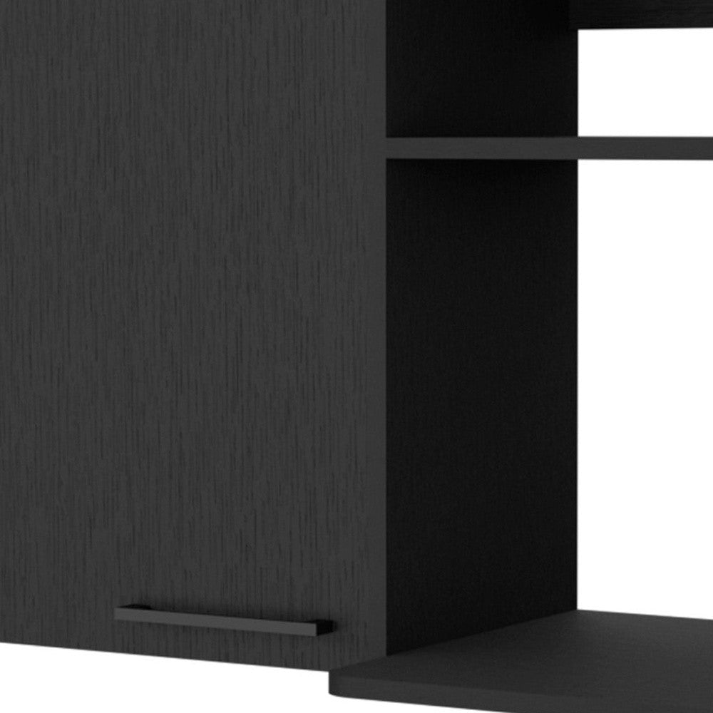 39" Black Accent Cabinet With Two Shelves