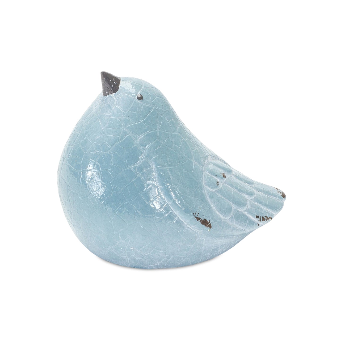 Set Of Four 4" Blue Resin Bird Bird Figurine