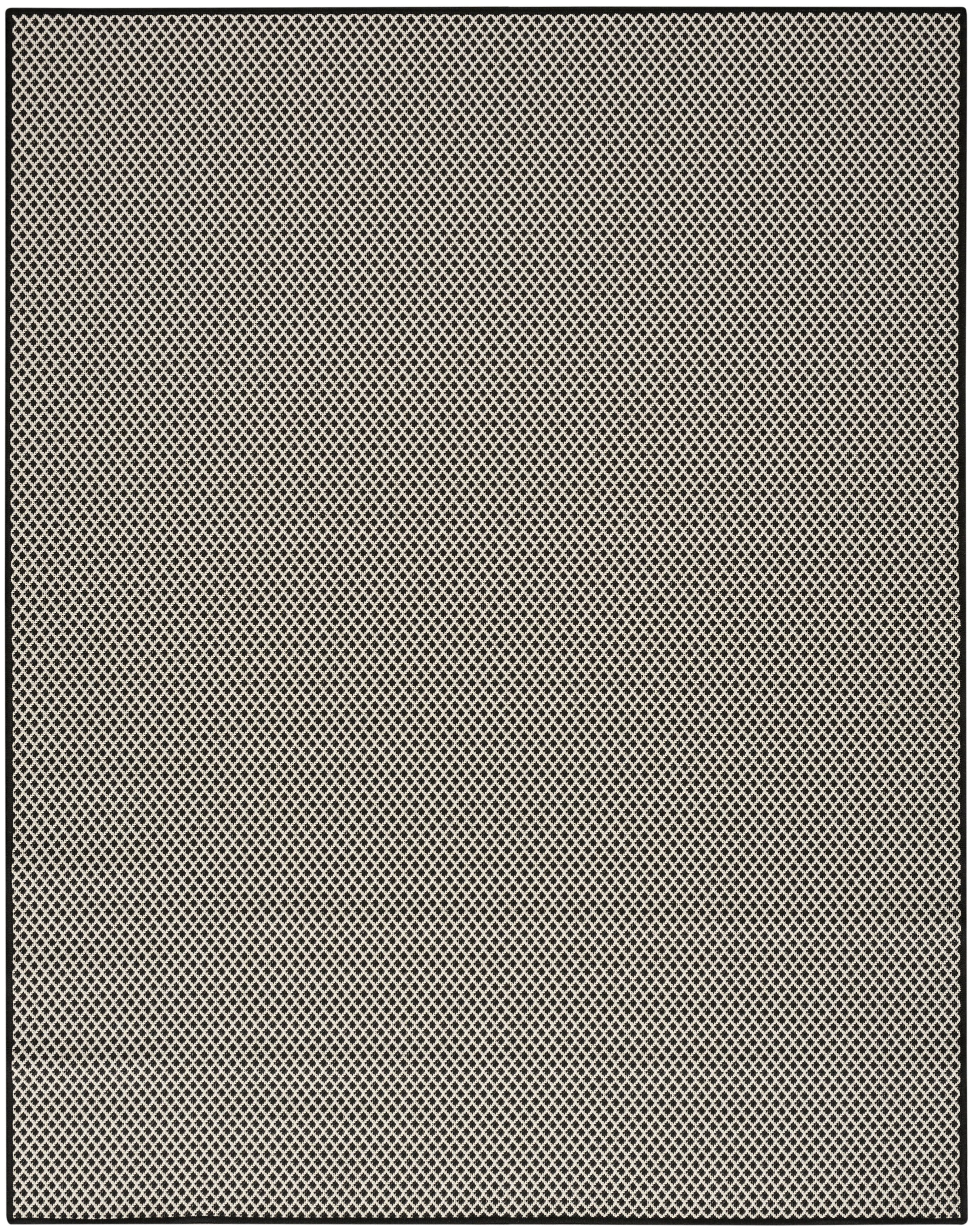 Beige diamond-pattern rug with a dark border; size 9' x 12'.