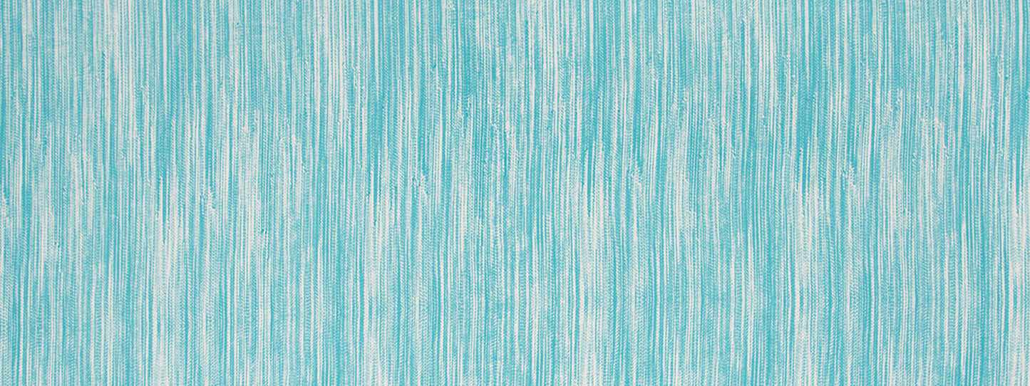 Turquoise blue vertical brushed texture with white streaks, ocean-inspired fabric or wallpaper pattern.