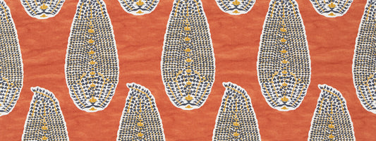 Robert Allen @ Home Paisley Stamp | Persimmon  Print     - 519039