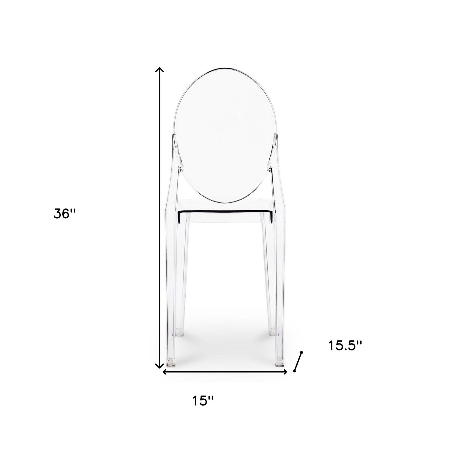 Clear Transparent Acrylic Dining Chair