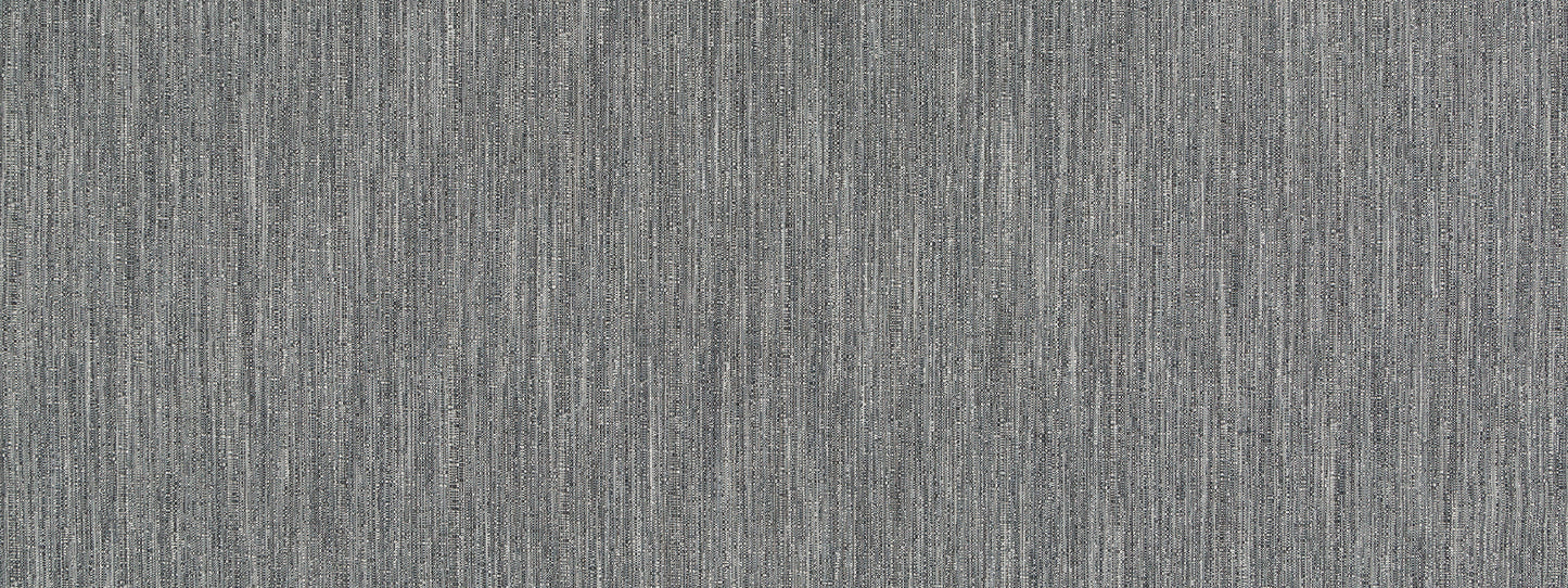 Gray woven fabric texture close-up with vertical threads and subtle heather finish.