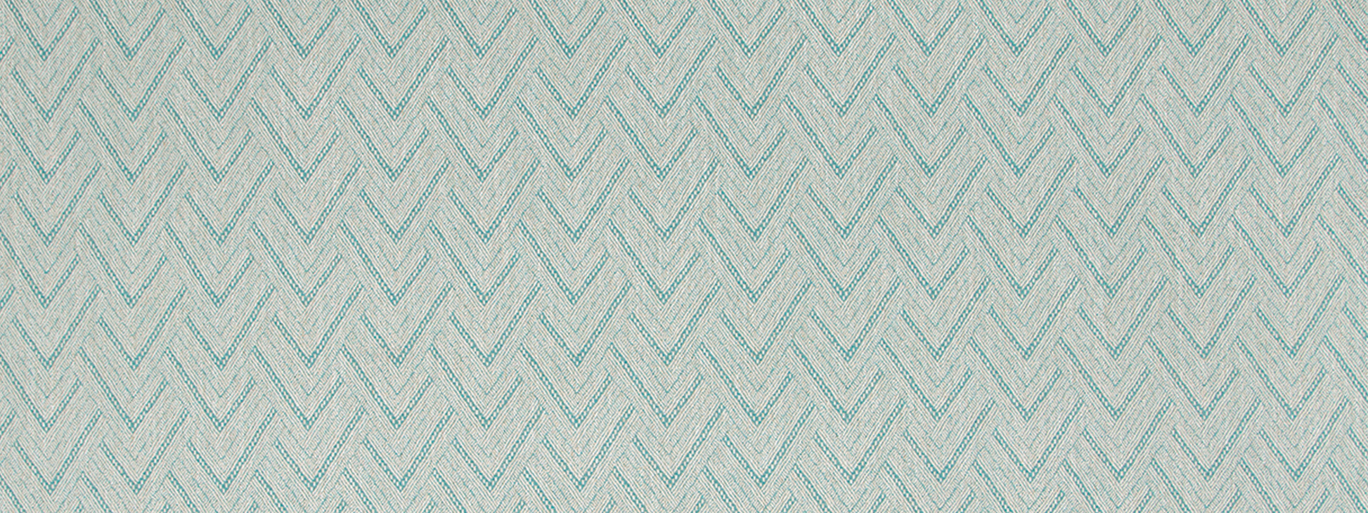 Teal mint chevron pattern on light beige background; repeating V-shaped zigzags with subtle texture.