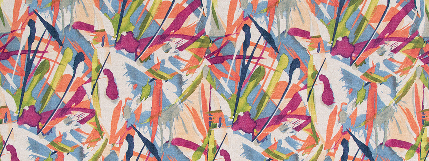 Robert Allen Festivo Print | Tomato  Upholstery     - 519866