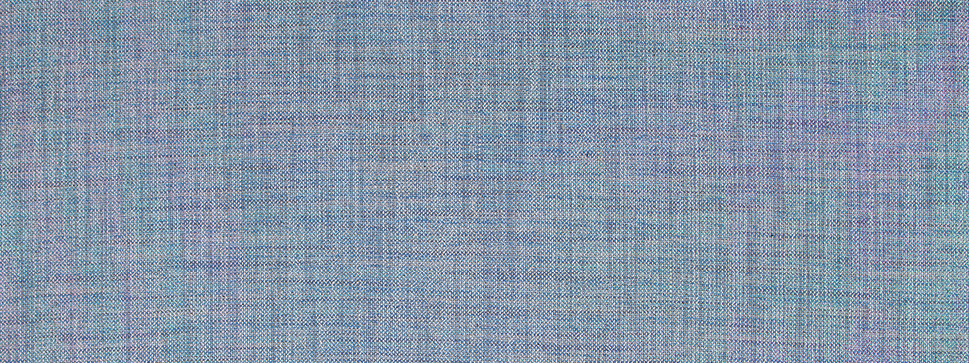 Azure upholstery fabric with a linen-like weave and subtle crosshatch texture.