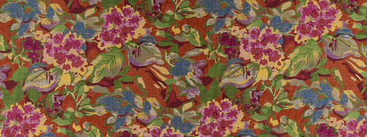 Robert Allen Cap Bon Garden | Tomato  Upholstery     - 519891